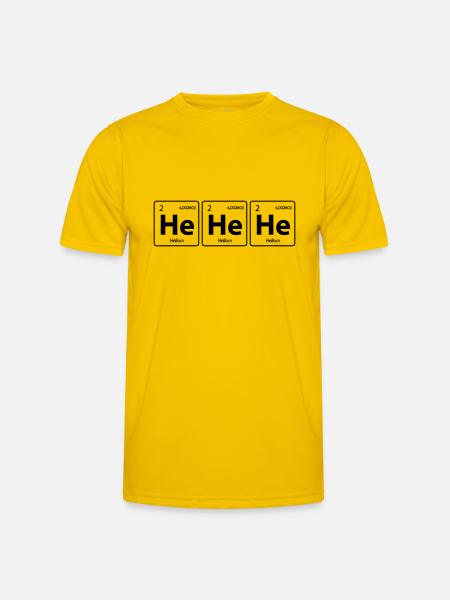 Kemi sjov kemi kemisk laboratorium laboratorium helium - Funktionsshirt til herrer - æggeblomme gul
