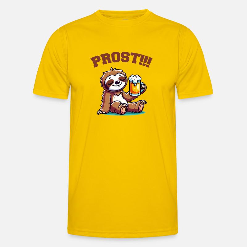 faultier bier comic Männer Funktions-T-Shirt