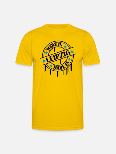 made_in_leipzig_02 - Männer Funktions-T-Shirt - Eigelb