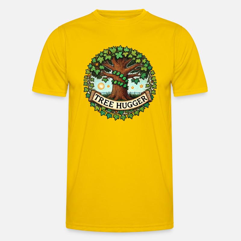 Baum-Umarmer Männer Funktions-T-Shirt