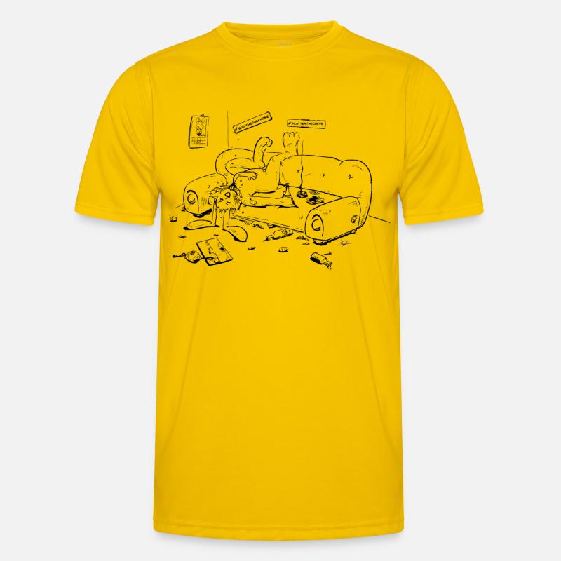 lapin de corona en mode lock-down 🐇 T-shirt sport Homme