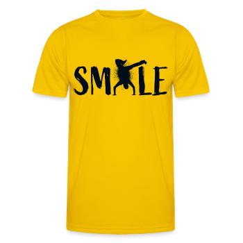 Smile - Dance Breakdance Hip Hop Street Dance Dance - Men's Functional T-Shirt - egg yellow - Front - AI Model Male 178 dark (178cm)
