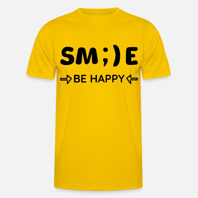 Smile - Be happy - Positives Denken Männer Funktions-T-Shirt