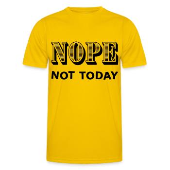 NOPE - NOT TODAY - Statement - No - Men's Functional T-Shirt - egg yellow - Front - AI Model Male 178 dark (178cm)