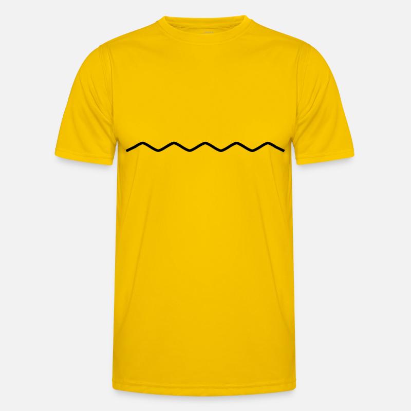 sinuous line - Men's Functional T-Shirt - egg yellow