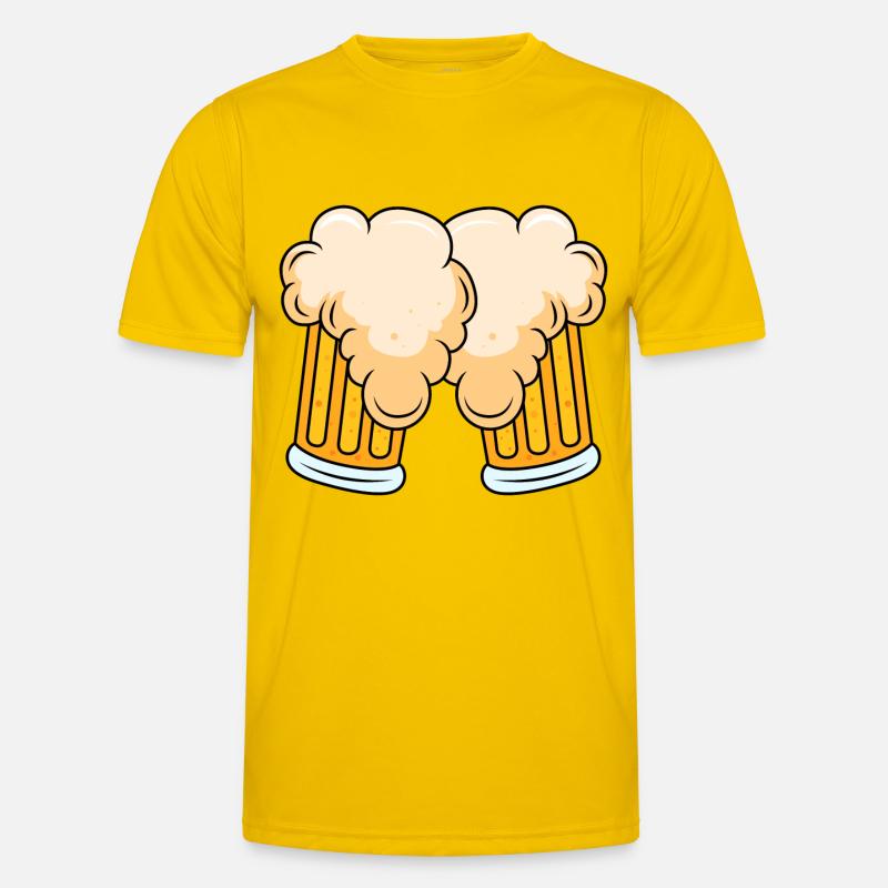 Bierglas Symbol Comic Bier Männer Funktions-T-Shirt