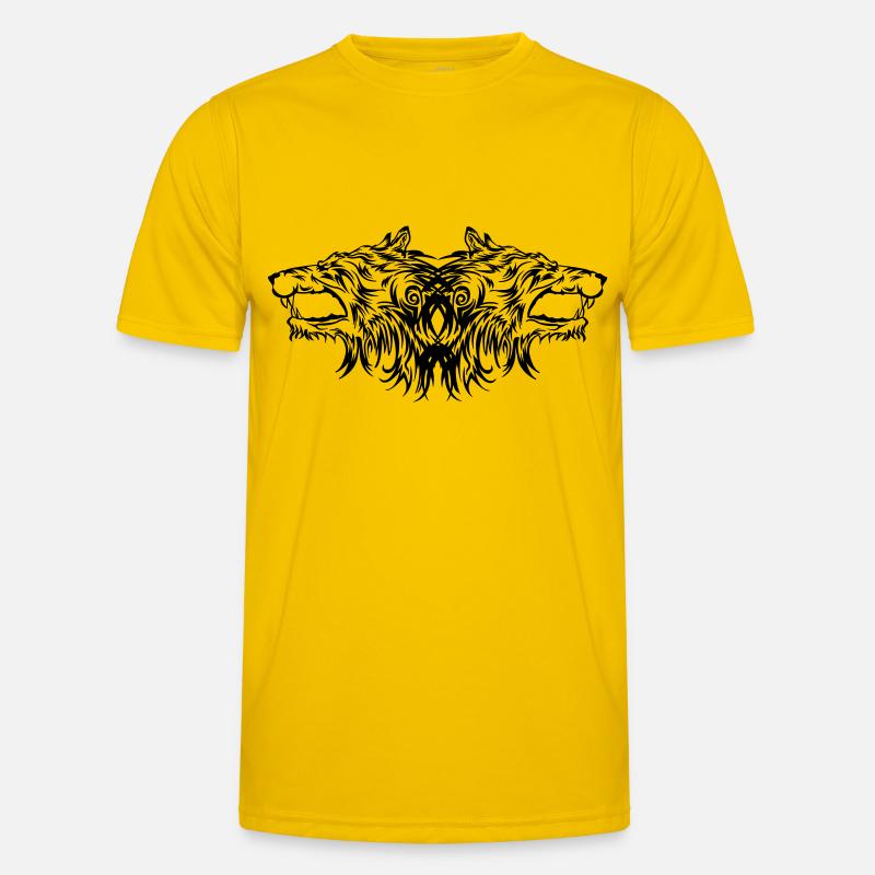 wolf_2 - Männer Funktions-T-Shirt - Eigelb