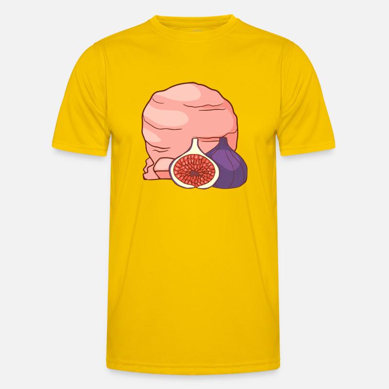 Feigenfrucht Eis Speiseeis Eiskrem Eiscreme - Männer Funktions-T-Shirt - Eigelb