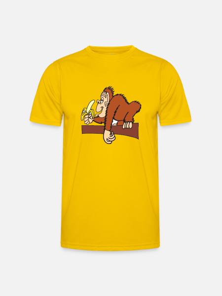 AFFE MIT BANANE! - Männer Funktions-T-Shirt - Eigelb