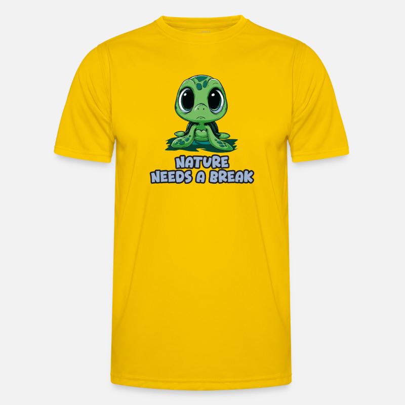 Nature Needs a Break - Turtle Men's Functional T-Shirt