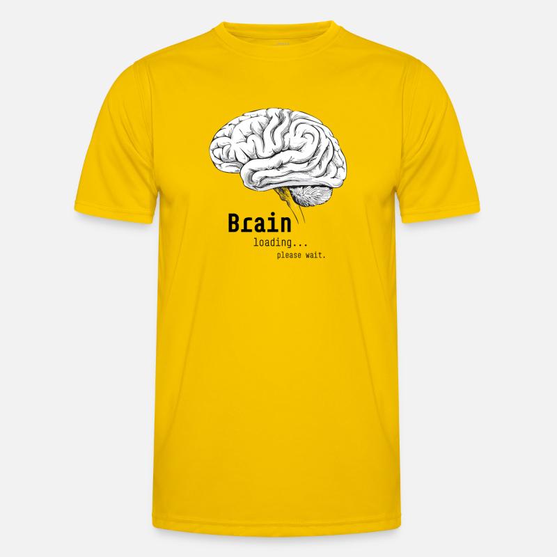 brain loading - Männer Funktions-T-Shirt - Eigelb