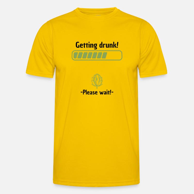 Getting drunk please wait Männer Funktions-T-Shirt