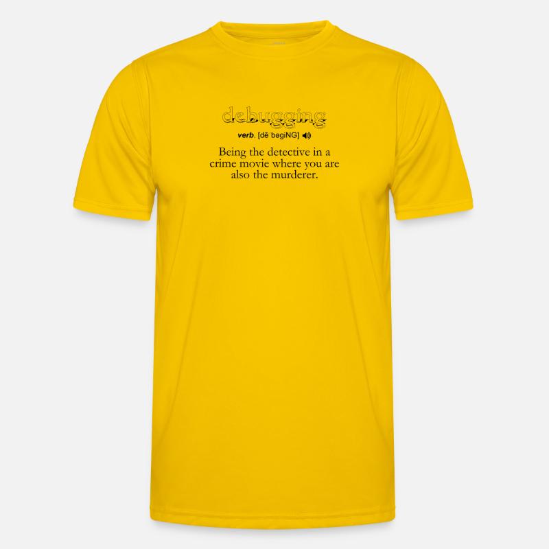 Debugging Definition - Computer Science Programmer - Men's Functional T-Shirt - egg yellow