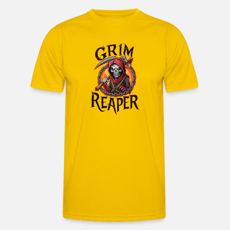 SCHÄDEL, SENSENMANN Männer Funktions-T-Shirt