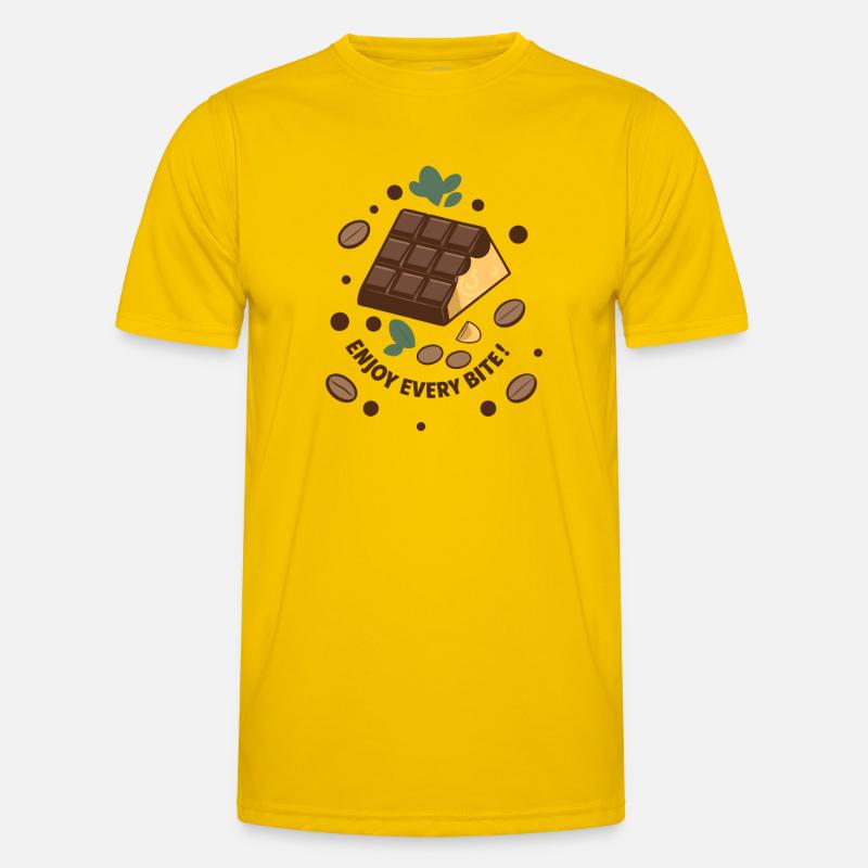 CHOCOLATE BARS - Men's Functional T-Shirt - egg yellow