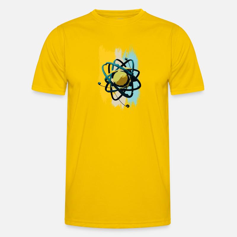 Atomic Nucleus, Physics, Science - Men's Functional T-Shirt - egg yellow