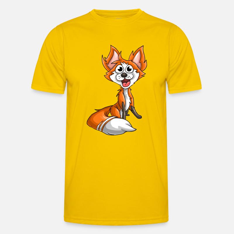 Lachender Fuchs Männer Funktions-T-Shirt