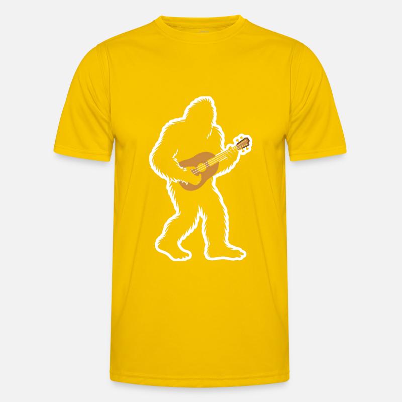Gift for dulcimer lover - Men's Functional T-Shirt - egg yellow