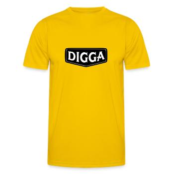 digga Alter bro moin hamburg hip hop oldschool type - Men's Functional T-Shirt - egg yellow - Front - AI Model Male 178 dark (178cm)