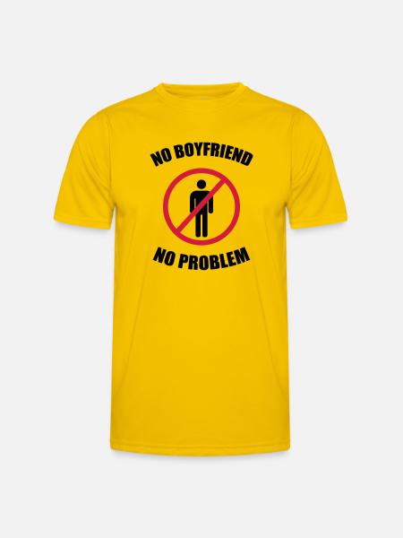 no_boyfriend_no_problem - Men's Functional T-Shirt - egg yellow