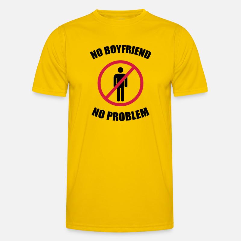no_boyfriend_no_problem - Männer Funktions-T-Shirt - Eigelb