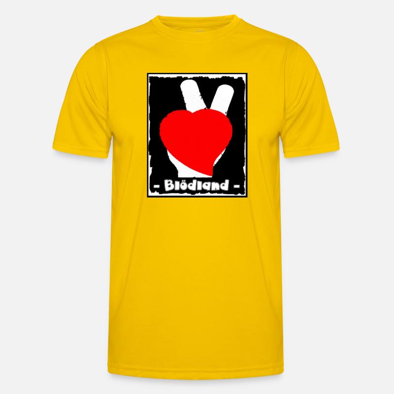 Blödländchen - Männer Funktions-T-Shirt - Eigelb
