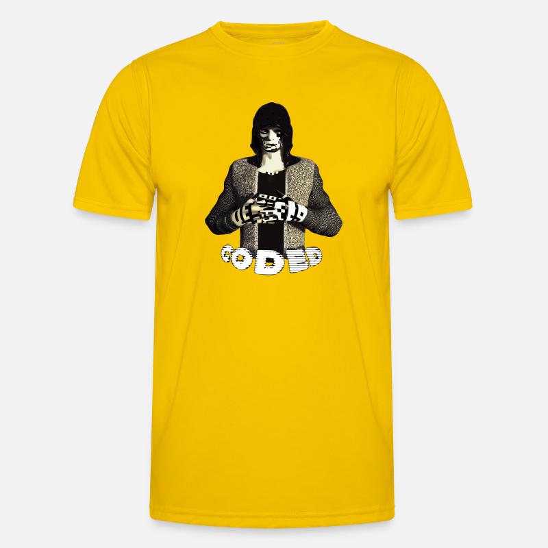 CODED - Men's Functional T-Shirt - egg yellow