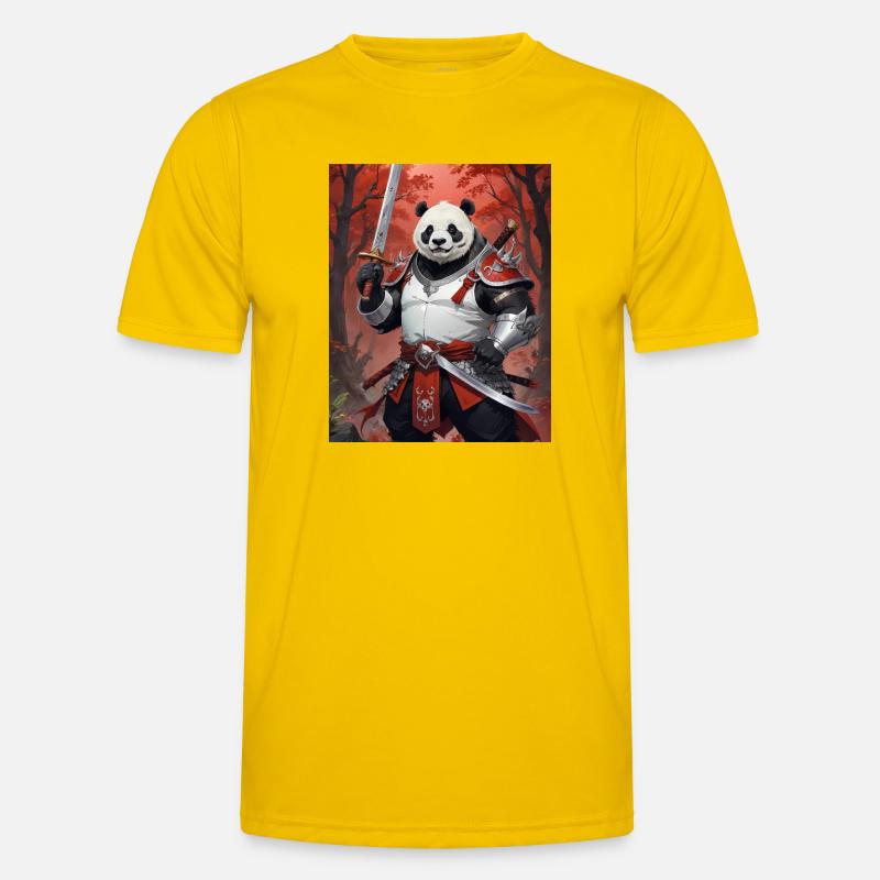 Ein monströses Ungetüm, ein Pandabär, Samurai Männer Funktions-T-Shirt