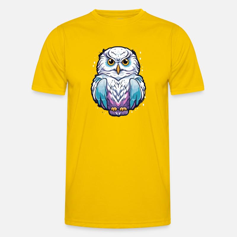 Schnee-Eule Männer Funktions-T-Shirt