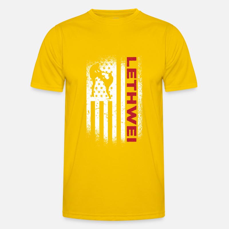 Lethwei Burmese Gift - Men's Functional T-Shirt - egg yellow