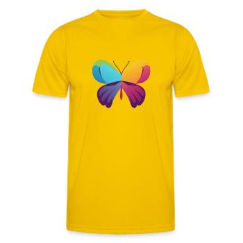 Schmetterling - Männer Funktions-T-Shirt - Eigelb - Vorne - AI Model Male 178 dark (178cm)