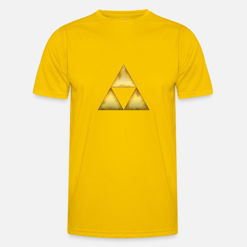 Sierpinski Dreieck - Männer Funktions-T-Shirt - Eigelb