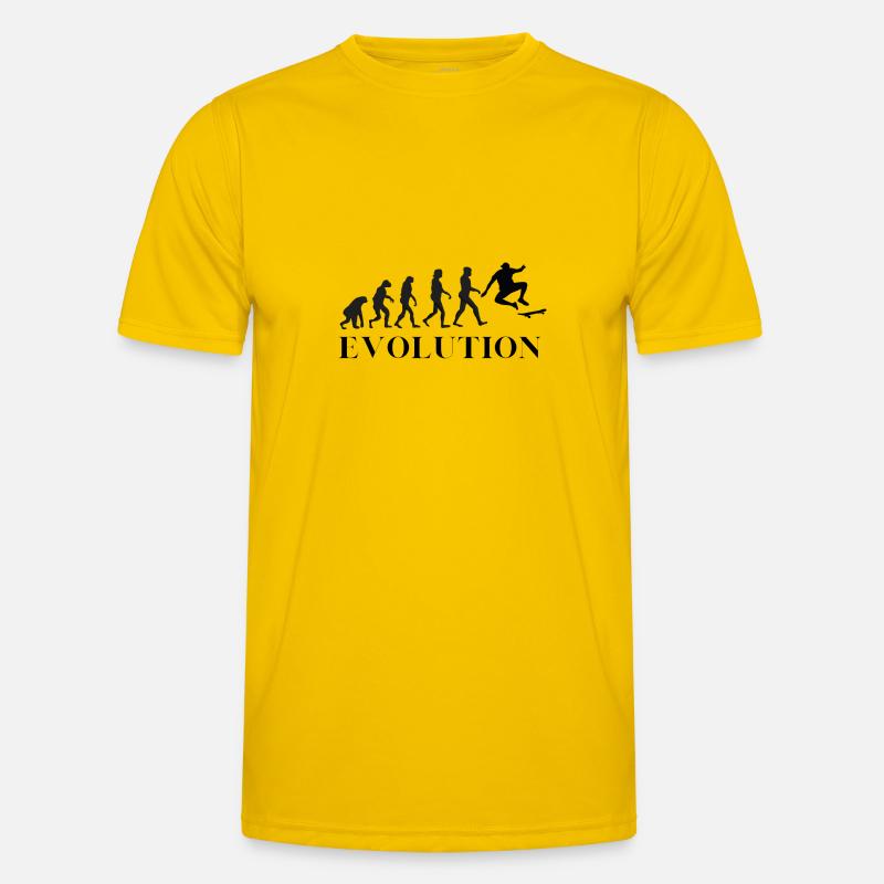 Evolution Skate - Männer Funktions-T-Shirt - Eigelb