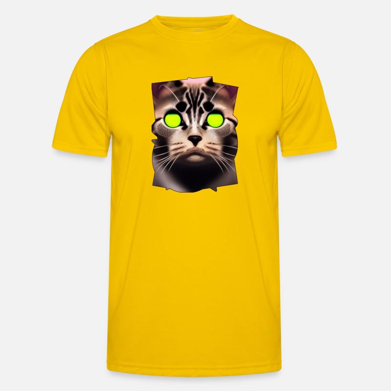 Katzengesicht Männer Funktions-T-Shirt