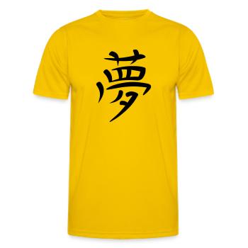 Kanji - Dream - Kanji T-Shirt - Men's Functional T-Shirt - egg yellow - Front - AI Model Male 178 dark (178cm)