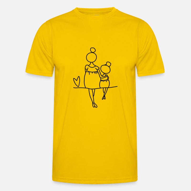 Mutter Tochter Liebe Männer Funktions-T-Shirt