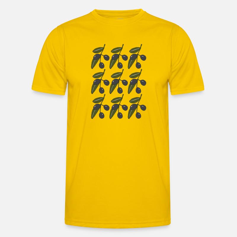 Olive branch pattern Men's Functional T-Shirt