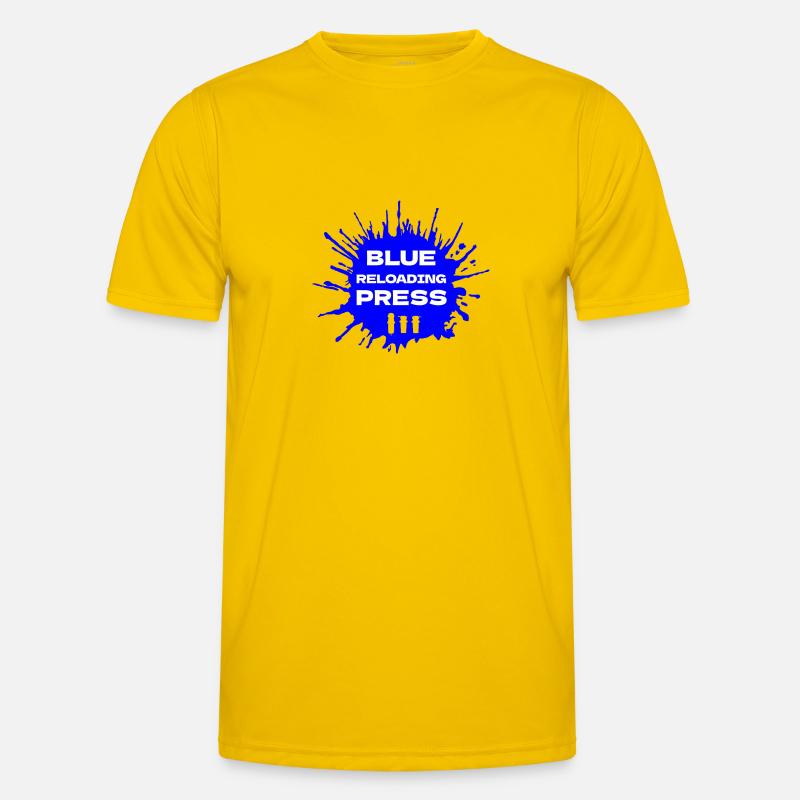Blue reloading press T-shirt sport Homme