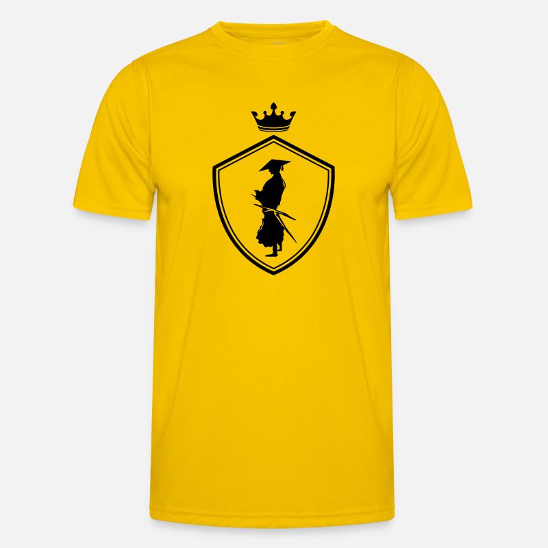 Samurai Warrior Crest - Men's Functional T-Shirt - egg yellow