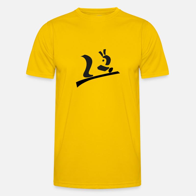 monitos Eichhörnchen - Männer Funktions-T-Shirt - Eigelb