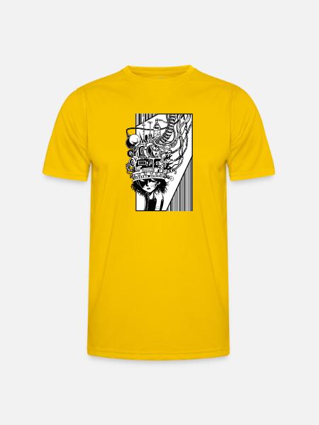 Télépathe - T-shirt sport Homme - jaune d'œuf