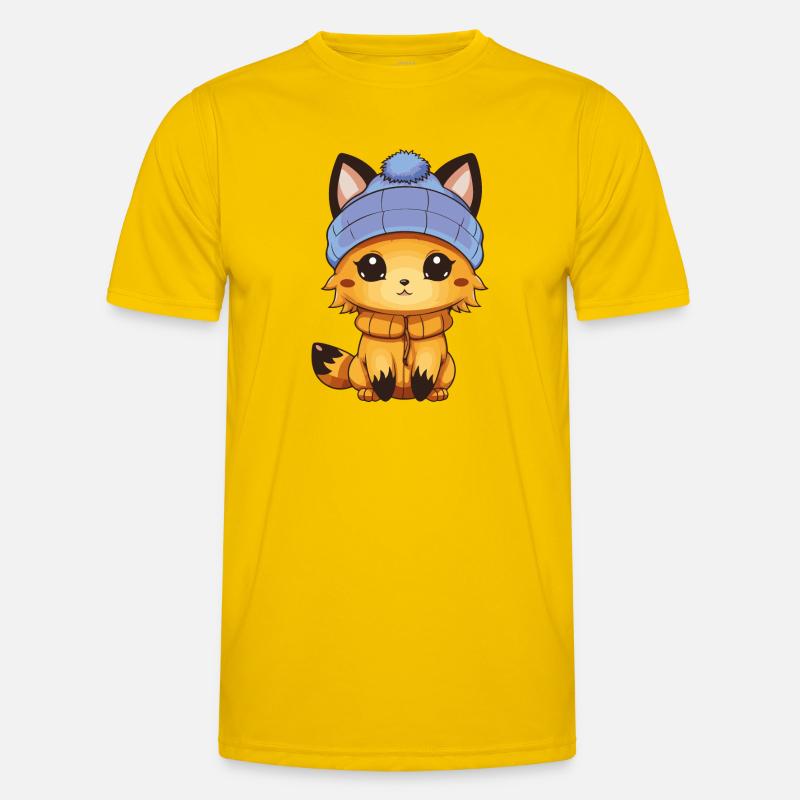 Fox Comic - Men's Functional T-Shirt - egg yellow