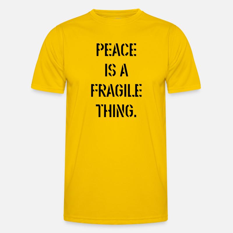 Peace vs. War statement pacifism stencil Men's Functional T-Shirt