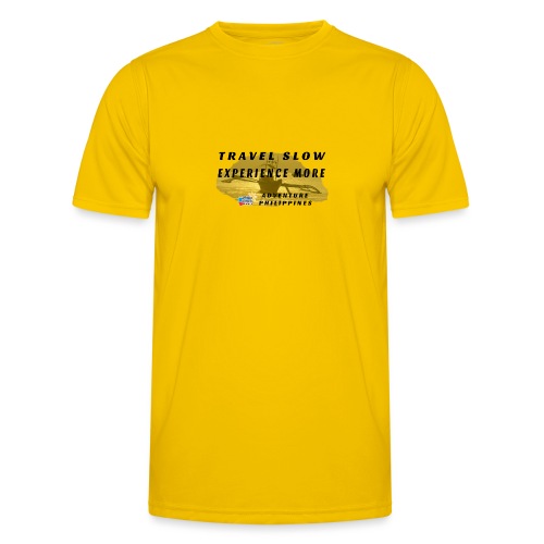 Travel slow Logo für helle Kleidung - Männer Funktions-T-Shirt