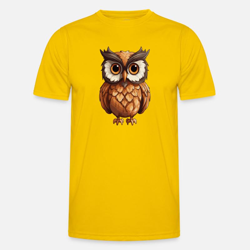 Eule Männer Funktions-T-Shirt