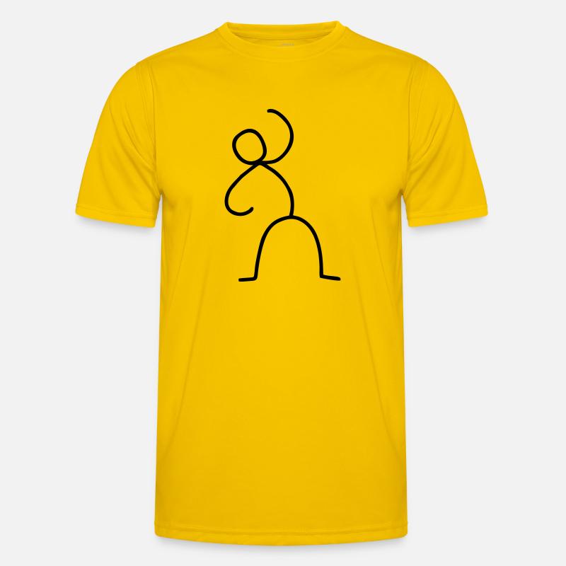 Strichmännchen in Aktion Männer Funktions-T-Shirt