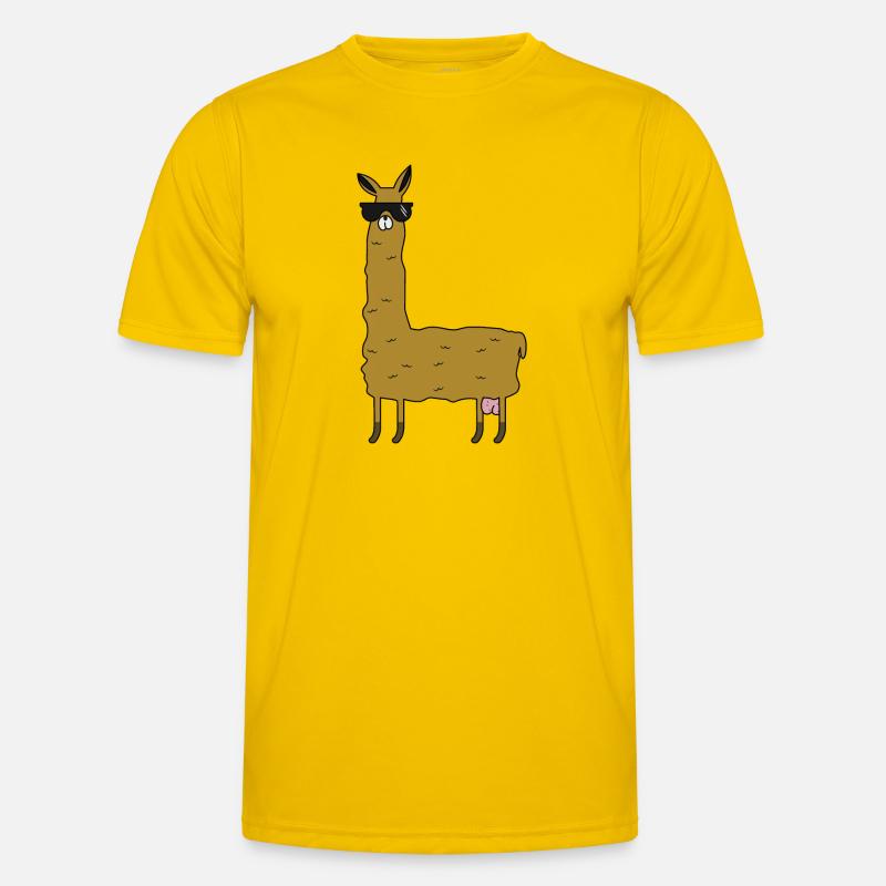Lama mit Extras Männer Funktions-T-Shirt