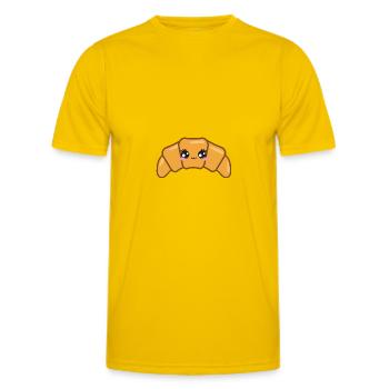 Croissant Doux Kawaii - T-shirt sport Homme - jaune d'œuf - Devant - AI Model Male 178 dark (178cm)