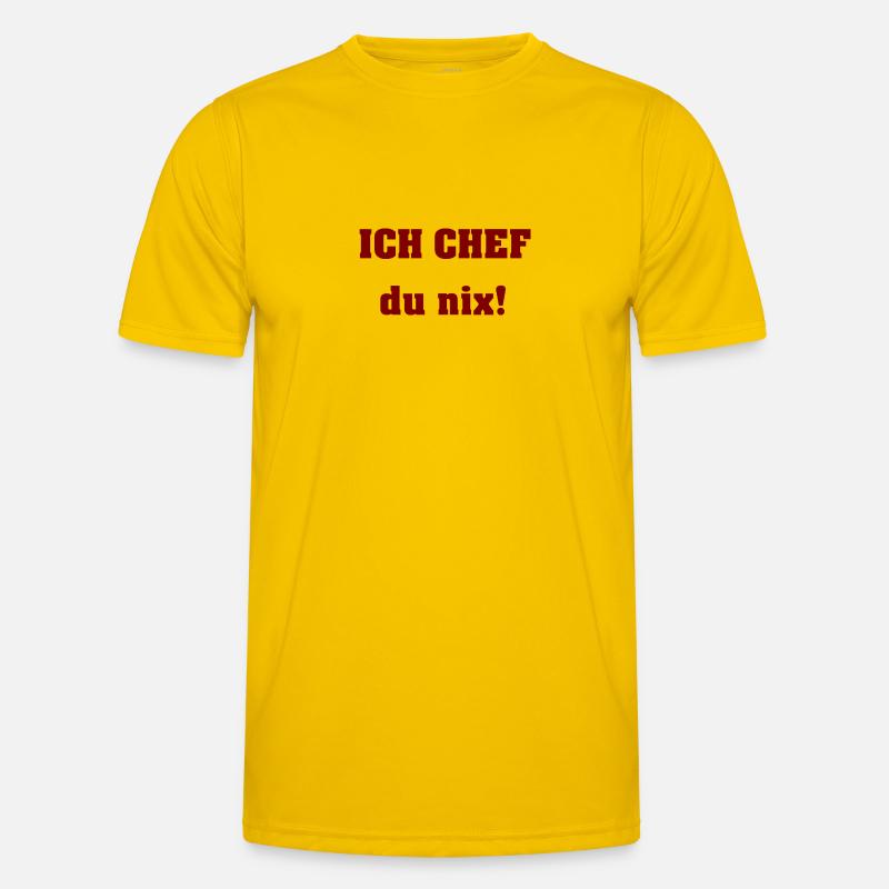 Ich Chef du nix - Männer Funktions-T-Shirt - Eigelb