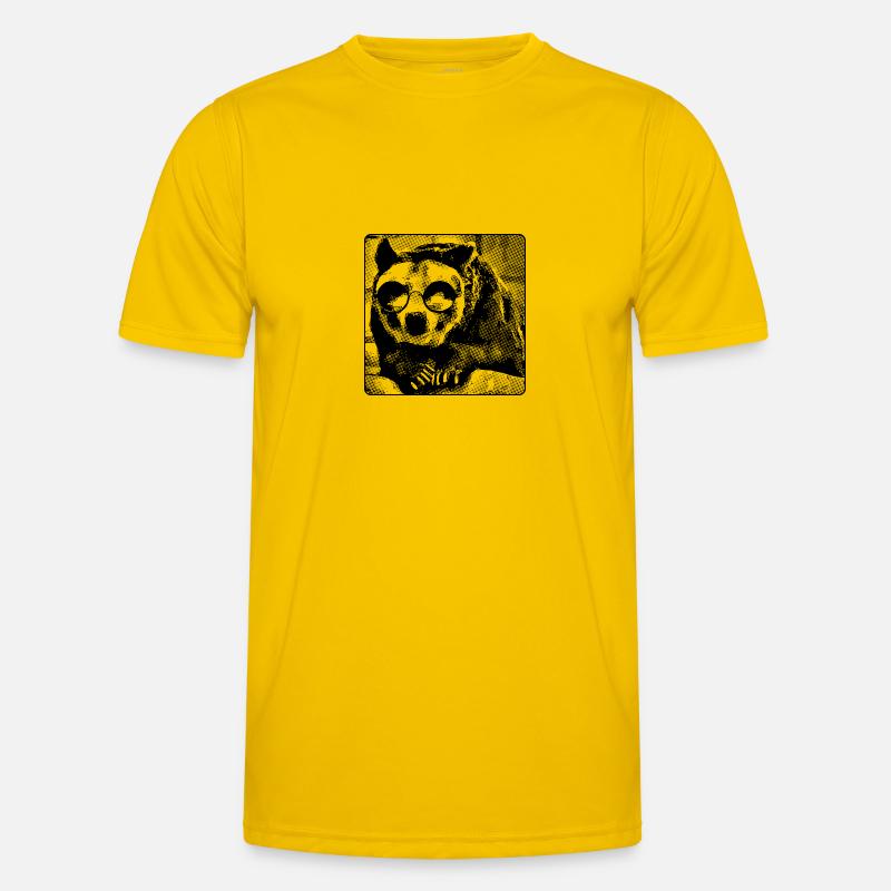 Bear with glasses (DDP, Halftone Render) Men's Functional T-Shirt